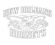 Printable new orleans hornets logo nba sport coloring pages