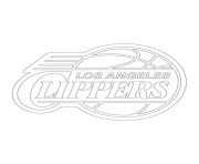 Printable los angeles clippers logo nba sport coloring pages