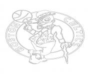 Printable boston celtics logo nba sport coloring pages