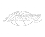 Printable los angeles lakers logo nba sport coloring pages