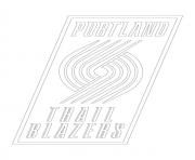 Printable portland trail blazers logo nba sport coloring pages