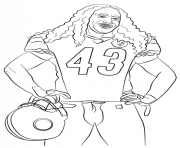 Printable troy polamalu football sport coloring pages