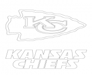 Printable kansas city chiefs logo football sport coloring pages