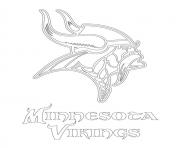 Printable minnesota vikings logo football sport coloring pages