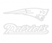 Printable new england patriots logo football sport coloring pages