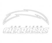 Printable san diego chargers logo football sport coloring pages