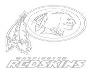 Printable washington redskins logo football sport coloring pages