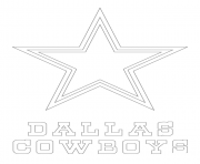 Printable dallas cowboys logo football sport coloring pages