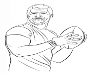 Printable tim tebow football sport coloring pages