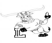 Printable ut longhorn mascot football sport coloring pages