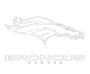 Printable denver broncos logo football sport coloring pages