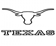 Printable longhorns texas team football sport coloring pages