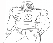 Printable ray lewis football sport coloring pages