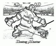 Printable hockey goalie nhl coloring pages