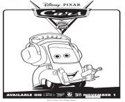 Printable cars 2 movie not chuck disney coloring pages