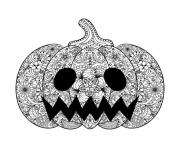 Printable adult halloween scary pumpkin coloring pages