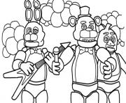 Printable five nights at freddys fnaf music band coloring pages