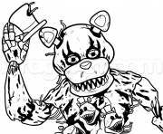 Printable draw nightmare freddy fazbear five nights at freddys fnaf coloring pages