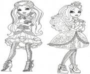 Printable Ever After High dolls 6 coloring pages