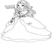 Printable apple white thronecoming ever after high doll coloring pages