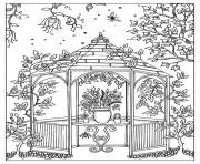 Printable adult kiosk guarden coloring pages