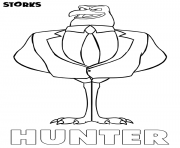 Printable Storks Hunter movie coloring pages