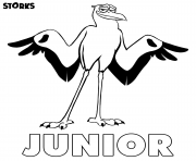 Printable Storks junior coloring pages