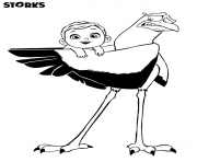 Printable Storks movie Free with baby coloring pages