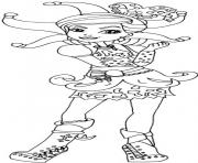 Printable Courtly Jester ever after high coloring pages