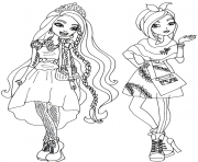 Printable Holly and Poppy O Hair Ever After High coloring pages