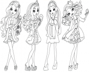 Printable getting fairest ever after high coloring pages
