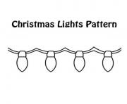 Printable Christmas Lights Pattern  coloring pages