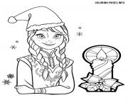 Printable Princess Anna Frozen christmas coloring pages