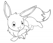 Printable cute eevee pokemon coloring pages