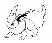 Printable flareon eevee pokemon coloring pages