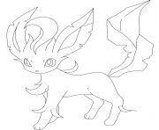 Printable leafeon pokemon coloring pages