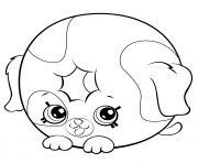 Printable Cute Donut Dog Printable petkins shopkins coloring pages
