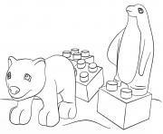 Printable lego friends animals coloring pages