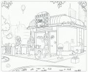 Printable lego friends cafe coloring pages