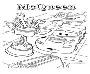 Printable Cars The Surprised Lightning McQueen a4 disney coloring pages