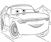 Printable bob sterling from cars 3 disney coloring pages