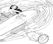 Printable moana disney on a ship coloring pages