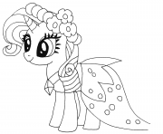 Printable princess rarity my little pony coloring pages