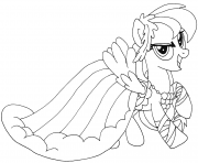 Printable cute rainbow dash my little pony coloring pages