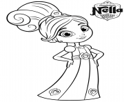 Printable 8 year old Princess Nella Knight coloring pages