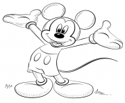 Printable mickey mouse disney coloring pages