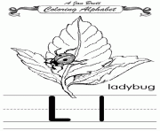 Printable coloring alphabet traditional ladybug coloring pages