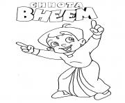 Printable cartoon sketches of krishna chhota bheem coloring pages