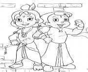 Printable chhota bheem and krishna images coloring pages