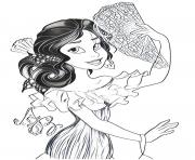 Printable elena of avalor princess disney bal coloring pages